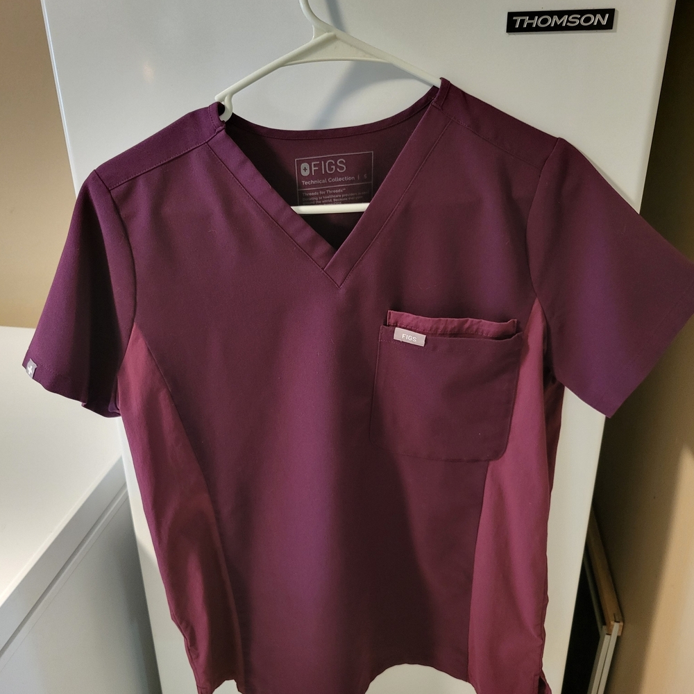 Figs Purple Scrub Top